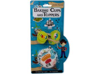 Kids Cupcake Baking Cups & Toppers Set